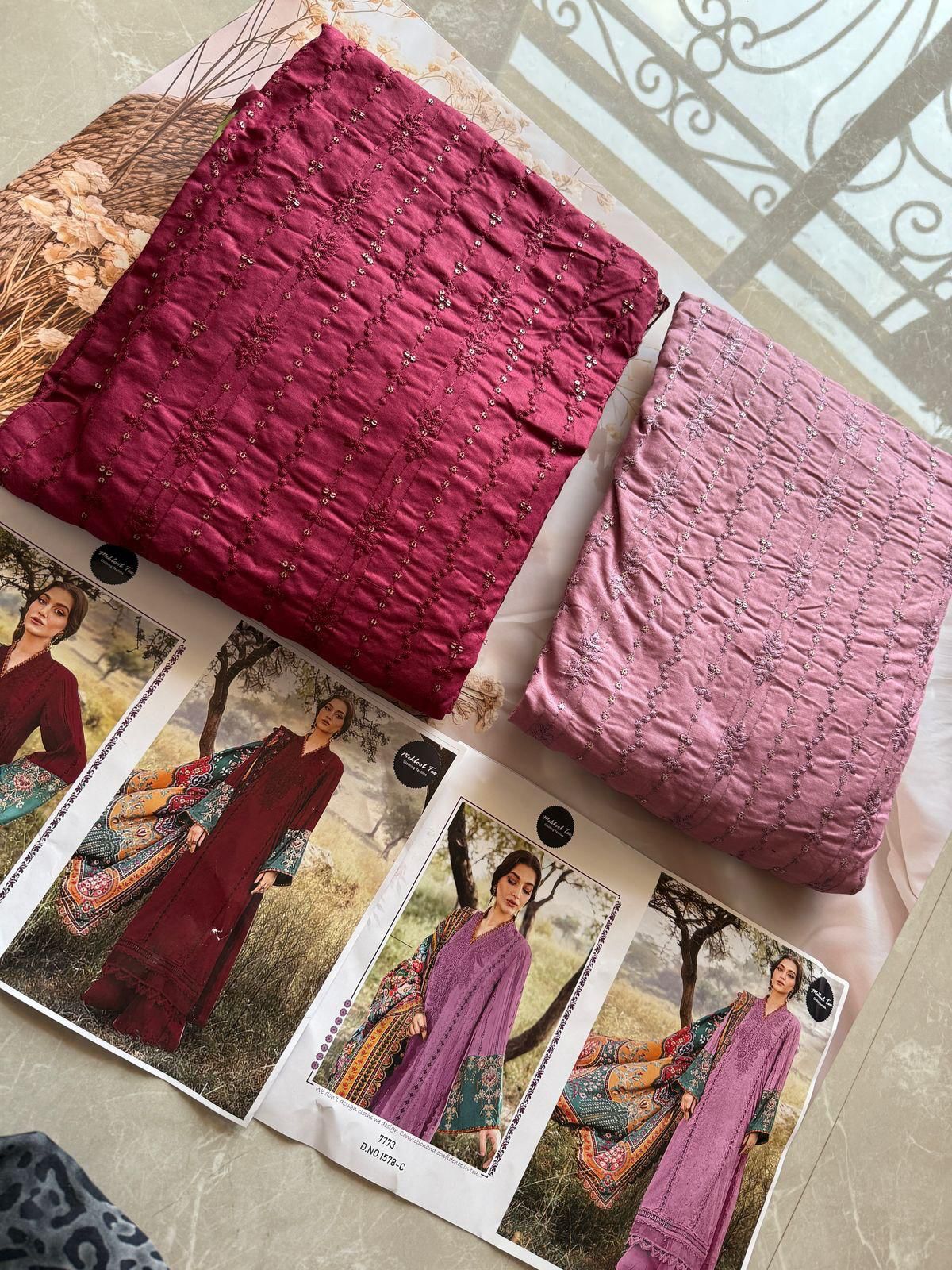 Mehboob Tex 1578 B And C Cotton Dupatta Pakistani Salwar Suits Wholesalers In Delhi